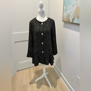 Duffield Lane Redford Jacket Drop Waist pockets Tweed lined size Medium